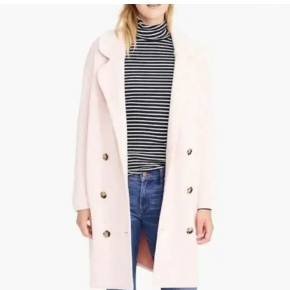 J.CREW Collection Wool Blend Oversized Double Breasted Sweater Coat Small J6333 - Picture 9 of 9